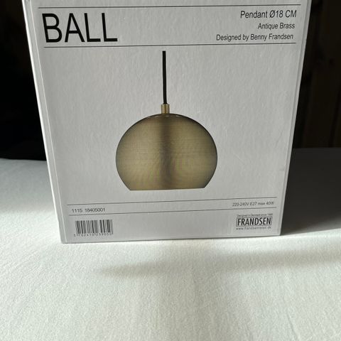 Ball Pendel Ø18 Matt Antique Brass - Frandsen