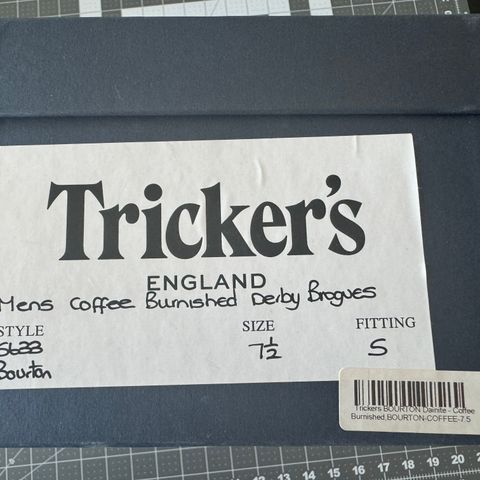 Tricker's Bourton Derby Brogues - UK 7.5
