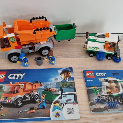 LEGO City 60220 Søppelbil + 60249 Feiebil