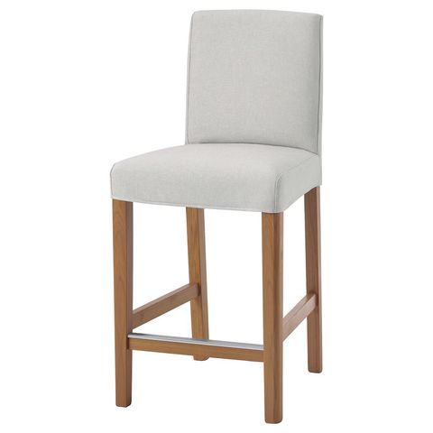 IKEA Bergmund barstol X 2, eikemønstret/Hallarp beige, 62cm