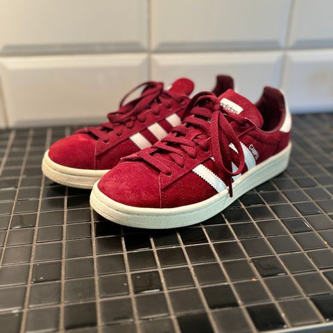 Adidas Campus Røde Sko Unisex Ubrukt (Str 38)