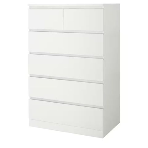 (RESERVERT) Malm kommode, 6 skuffer, IKEA