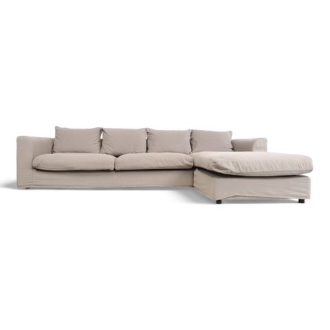 Fri Frakt | Nyrenset | Beige Home and Cottage Orlando sofa med sjeselong