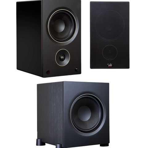 PSB alpha AM5 aktive høyttalere + PSB alpha s8 subwoofer