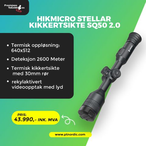 Ny Hikmicro Stellar Kikkertsikte SQ50 2.0