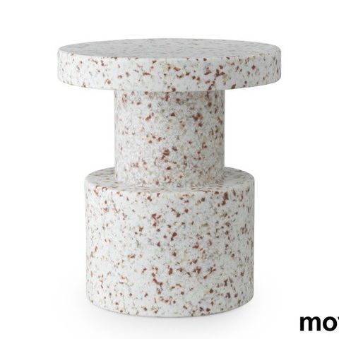 4 stk Sittepuff i resirkulert materiale, Normann Copenhagen Bit Stool, hvit, Ny 