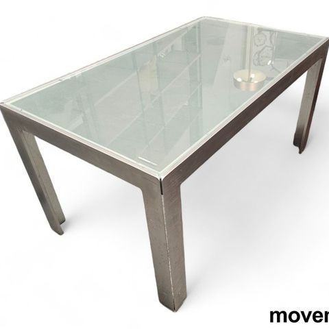 Loungebord i glass / metall fra B&B Italia, "The table" design: Monica Armani, b