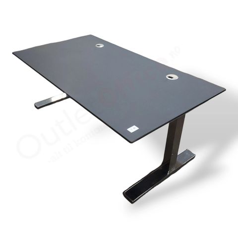 1 stk - Horreds elektrisk hev og senk skrivebord sort/krom - Brukte kontormøbler
