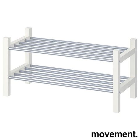 2 stk Skohylle i hvitt, IKEA Tjusig, bredde 79cm, pent brukt