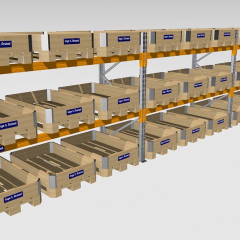 21.4L PallereolS90 - Stigehøyde: 2134mm, 36 palleplasser kr. 11025,- Eks.mva