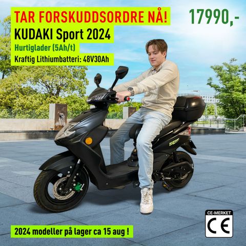 Kudaki Sport 2024 - Elsykkel/El scooter/ Pedal- Tar forskuddsordre