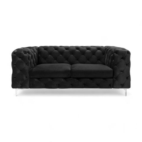 Fri Frakt | Utmerket tilstand | Bella 2-Seter Sofa i sort velur