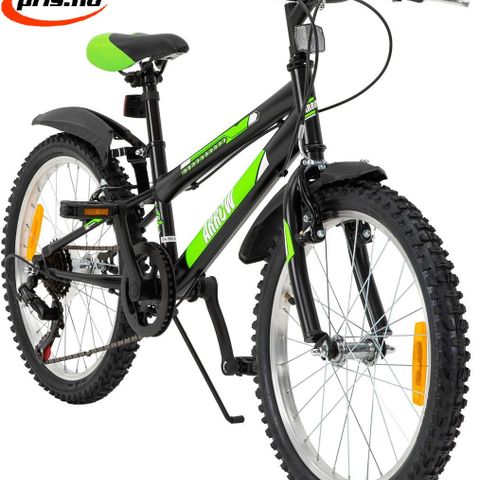 Barnesykkel Actionbikes Arrow 20" - sort/grønn