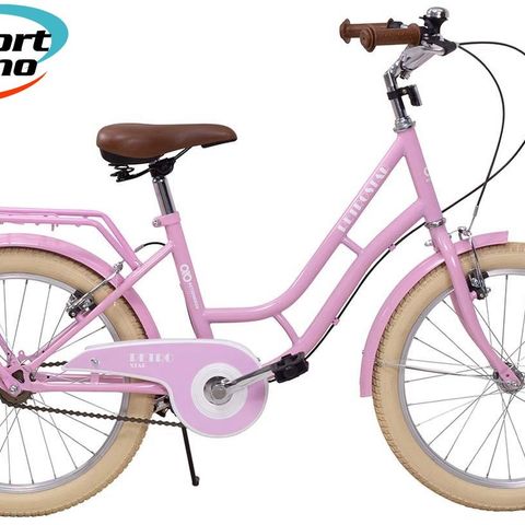 TILBUD! Barnesykkel Retrostar 20" - Rosa med bagasjebrett