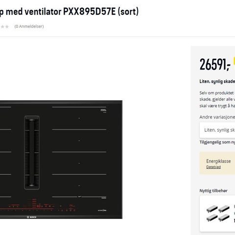 Bosch Platetopp med ventilator PXX895D57E