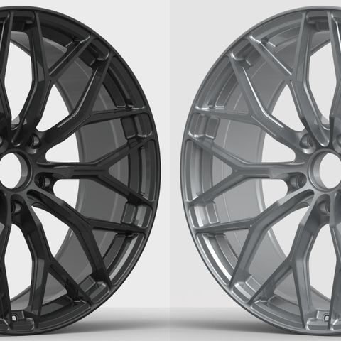 20" VW T5 T6 KOMPLETT SOMMERHJUL! SEMI SMIDDE FELGER! MOTORSPORT DESIGN!