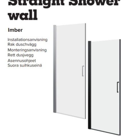 A-COLLECTION SHOWERWALL 1000X1950MM - INGEN MINSTEPRIS, avsluttes 31.07