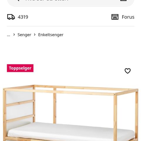 Brukt IKEA KURA barne seng selges