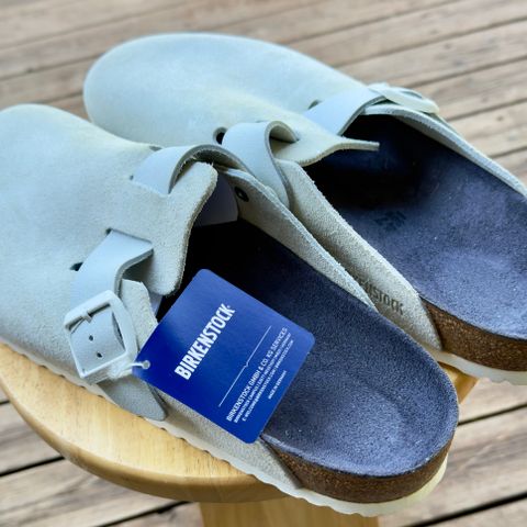 Birkenstock - Boston Suede Asphalt 47