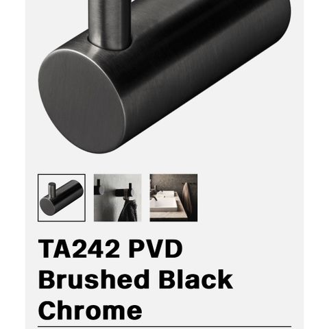 Tapwell knagger - TA242 Brushed Black Chrome