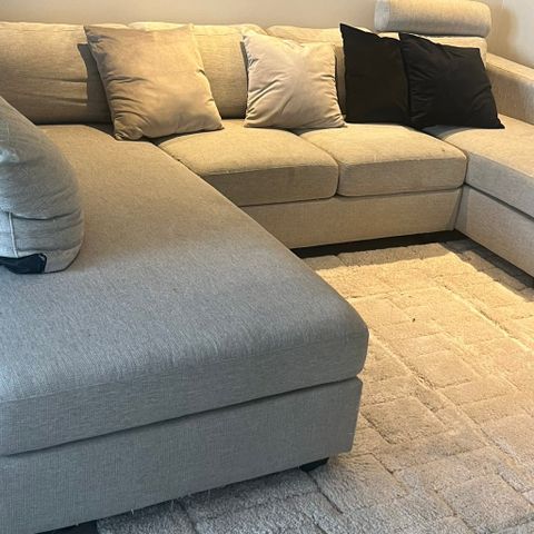 Beige hjørnesofa