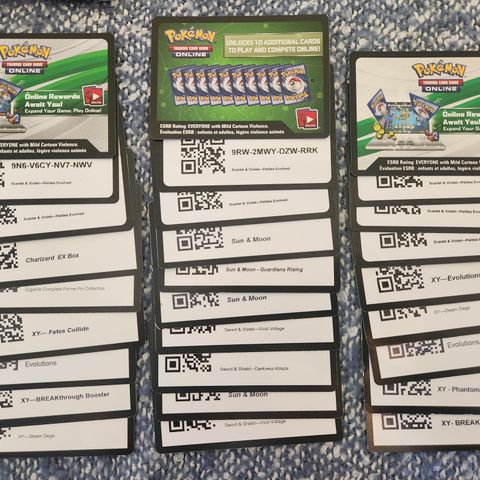 200+ Pokemon TCG Kodekort