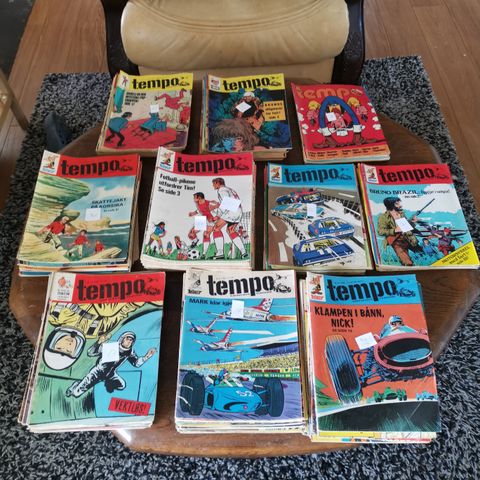 Temposamling fra 1968-1977 selges + div. blader.