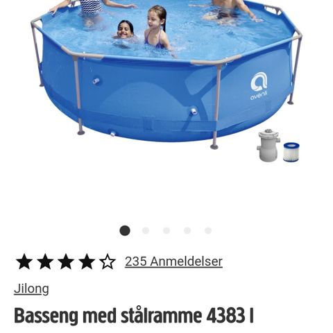 Basseng med stålramme 4383 Liter