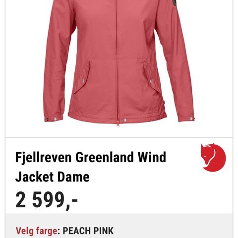 Fjellreven Greenland wind jakke