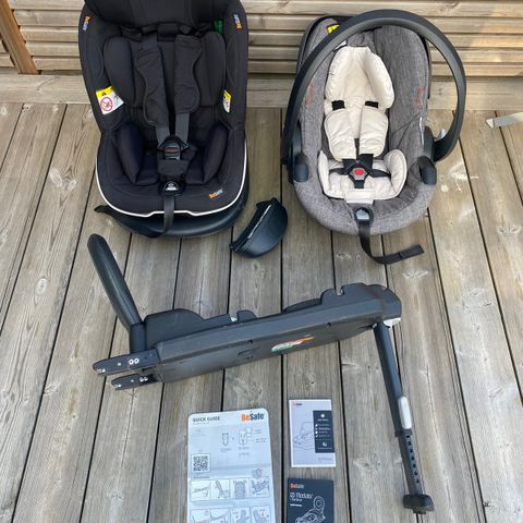 BeSafe bilstoler (0-4år) + isofix base