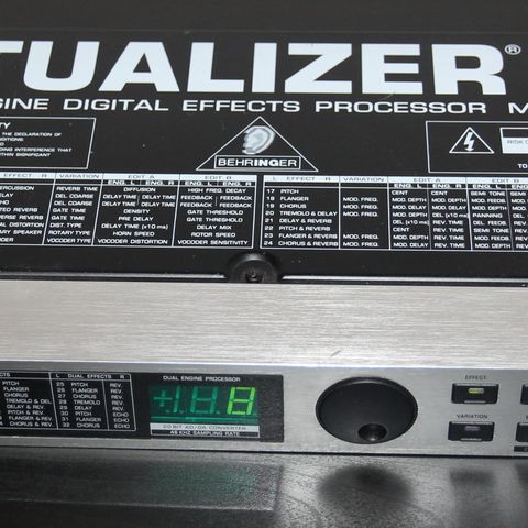 Behringer Virtualizer Pro DSP-1000P 24-Bit Dual Engine Digital Effects Processor