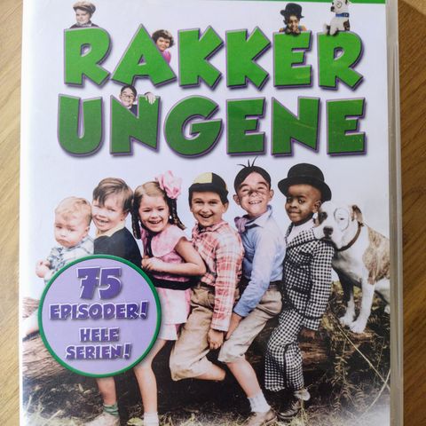 Dvd familiefilm. Rakkerungene. Hele orginale serien i farger.  Norsk tekst.