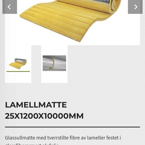 Glava Lamellmatte/isolasjon