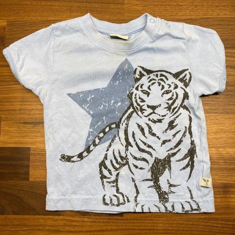 T-skjorte fra WHEAT med tiger i str. 9 m ( 74 cm)