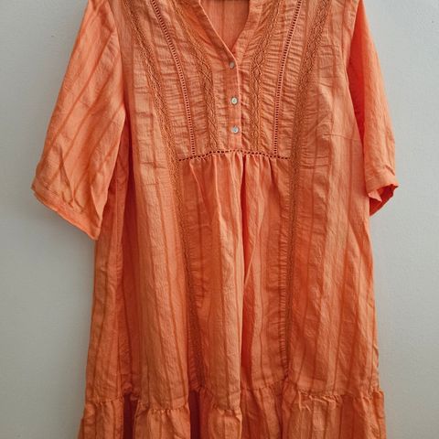 Zizzi kjole orange str 42/44 (S) i viskose