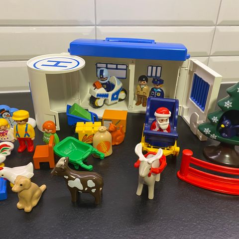 Playmobil 123 - Julekalender gårdsdyr + portabelt fengsel