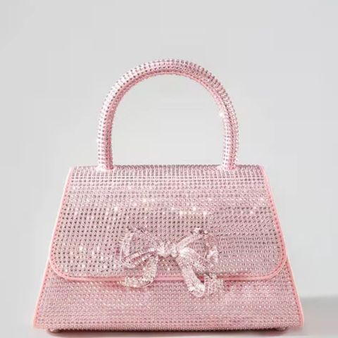 Self-Portrait Pink Rhinestone Bow bag Mini