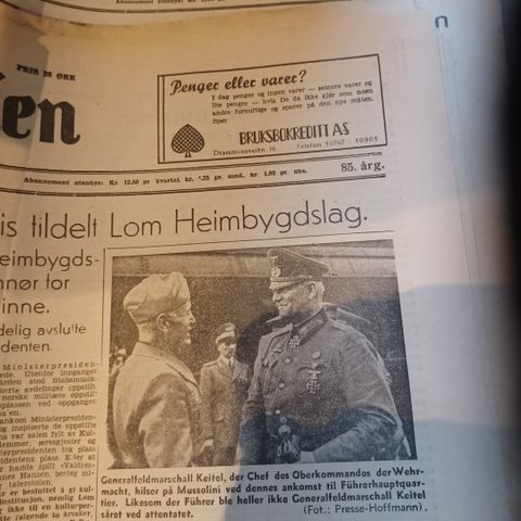 Aftenposten juli 1944.