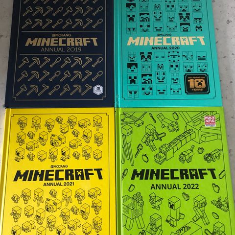 4 Minecraft Annual Books (2019, 2020, 2021 & 2022)