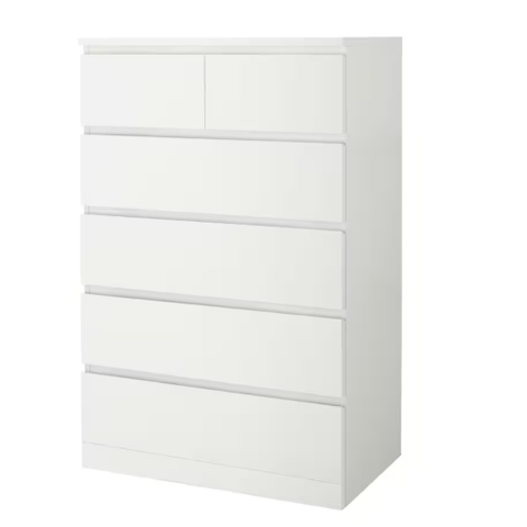 Malm Kommode 6 skuffer