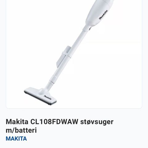 Makita CL108FDWAW støvsuger m/batteri