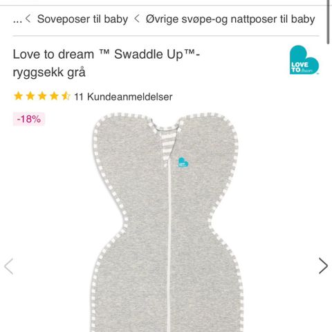 Selger en lovetodream swaddle pose