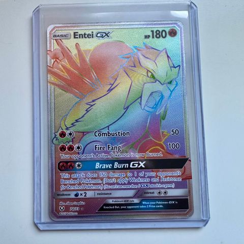 Rainbow Entei GX 74/73 Pokemon Card