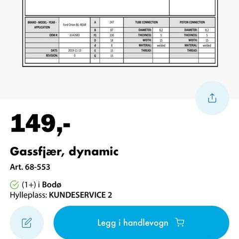 Gassfjær, dynamisk