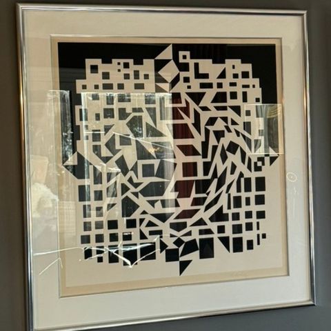 Signert litografi av Victor Vasarely