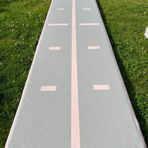 Control Airtrack Trainer Deluxe (4 x 1 meter, 10 cm tykk), rosa/grå