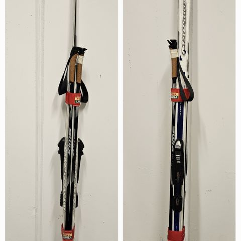 Gratis smørefrie ski (Madshus, 185cm) + staver (Swix, 135cm)
