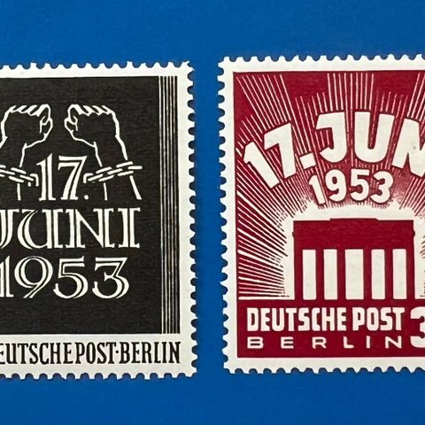 Berlin 1953 Michel 110-111 Folkeopprør DDR postfrisk