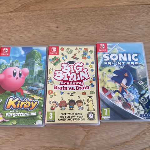 Sonic, big brain og Kirby