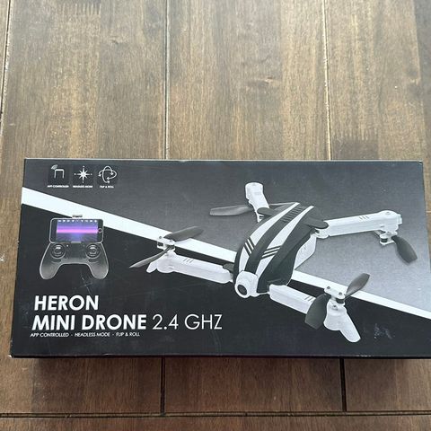 Uåpnet Heron Mini drone 2.4 ghz selges kr 200